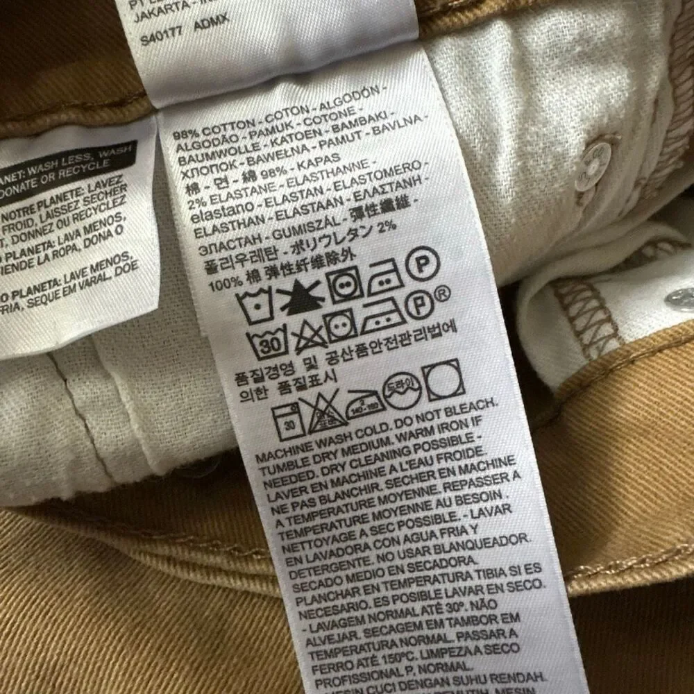 Levi's 513 Levi Strauss Tan Jeans 38 Casual Boho Classic Coastal Streetwear